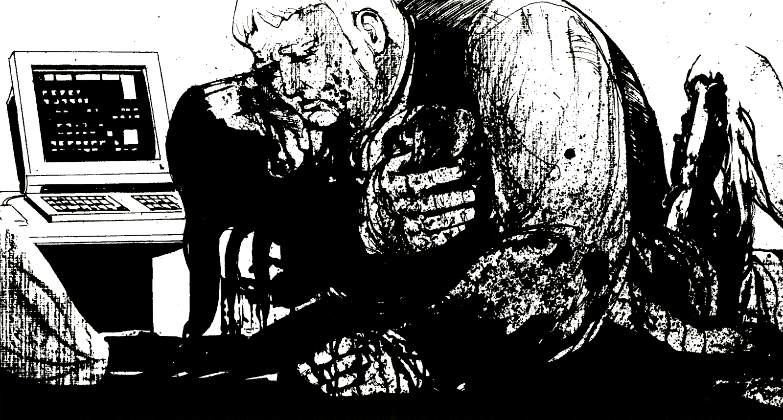 I have saved you: William Withey Gull cradles Marie Kelly after murdering her. “I have saved you. I have made you safe from time.” From Hell, Chapter 10, page 23.; Alan Moore; Eddie Campbell; From Hell