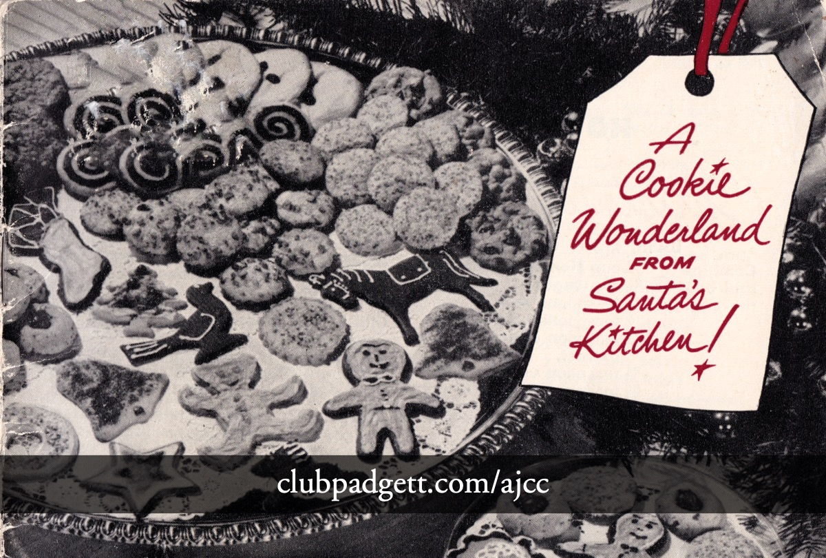 A Cookie Wonderland: Inside of the Spry Aunt Jenny’s Old-Fashioned Christmas Cookies cookbook.; Christmas; cookies; Spry shortening