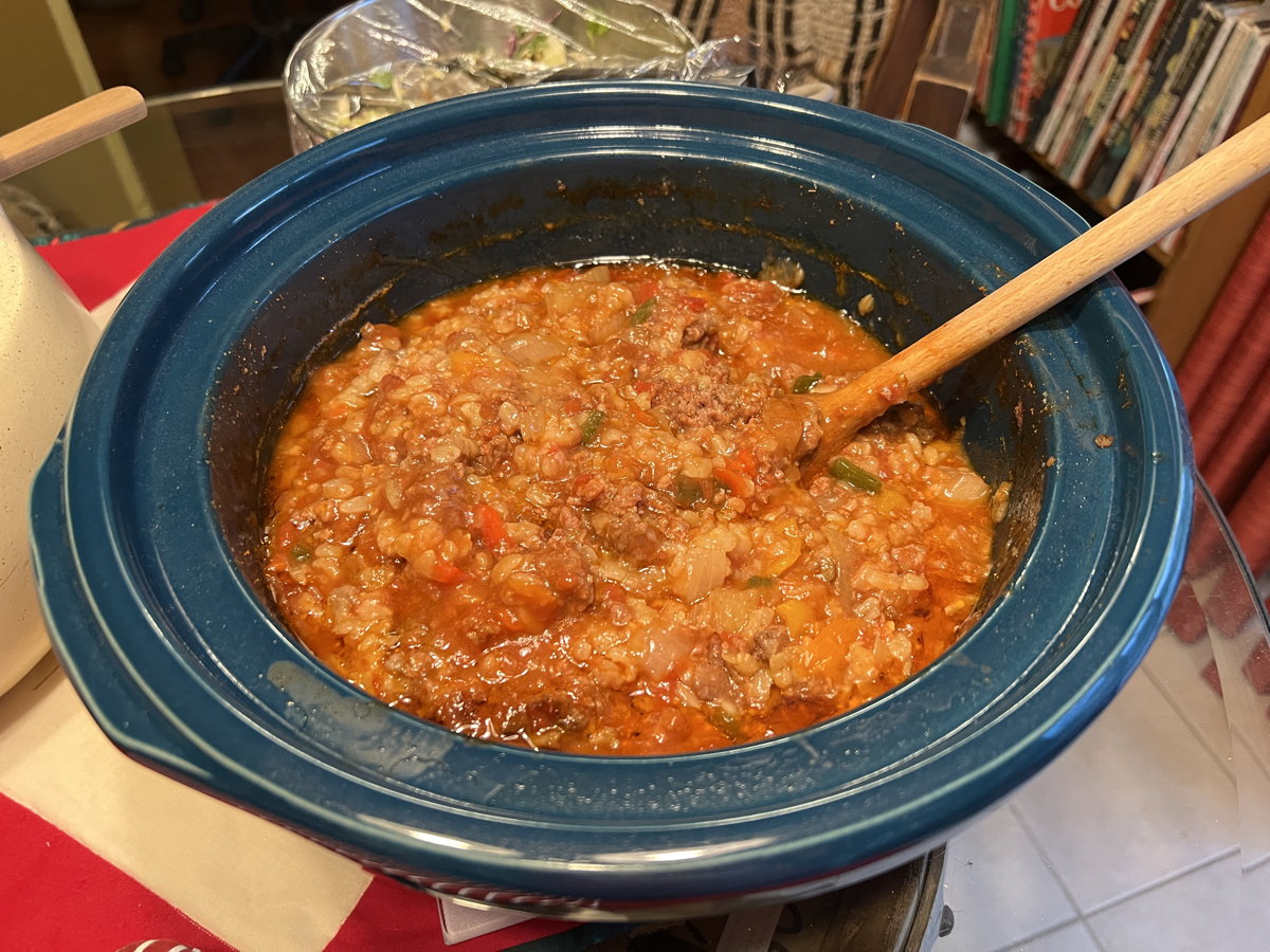 Spanish Rice: Spanish Rice, from the 1996 Rival Crock•Pot Stoneware Slow Cooker manual.; Spanish; rice; soups and stews; crockpot; slow cooker