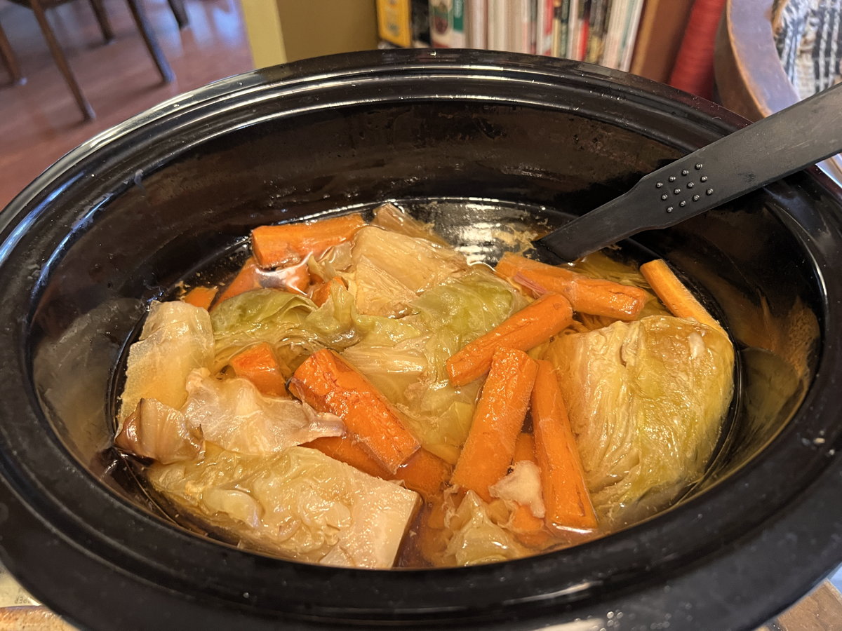 Cabbage and carrots: Cabbage and carrots for St. Patrick’s Day.; carrots; cabbage; St. Patrick’s Day; Saint Patrick’s Day