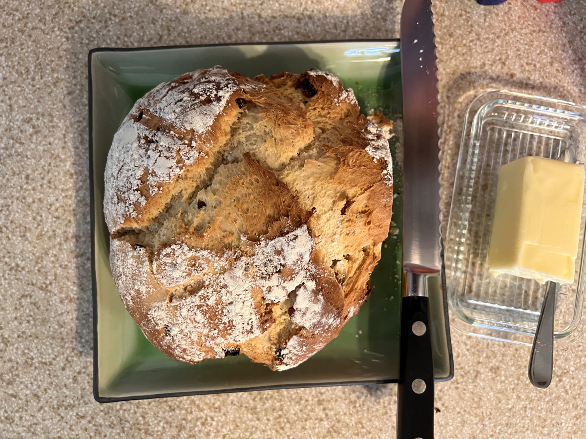 Irish Soda Bread: Irish Soda Bread from the 1975 Larousse Treasury of Country Cooking.; Ireland; bread; St. Patrick’s Day; Saint Patrick’s Day