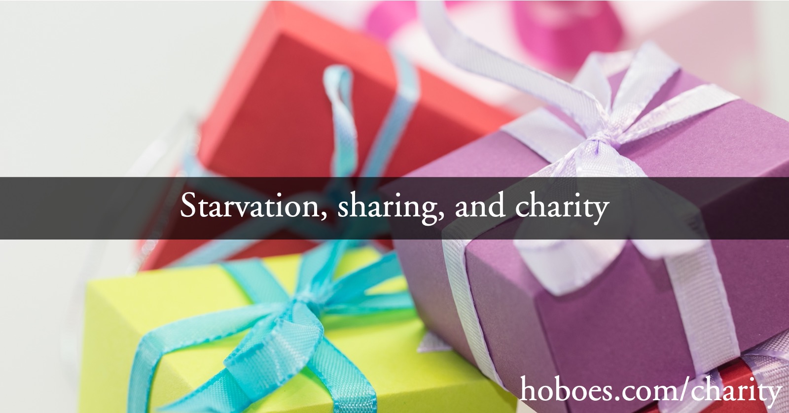 Starvation, sharing, and charity social